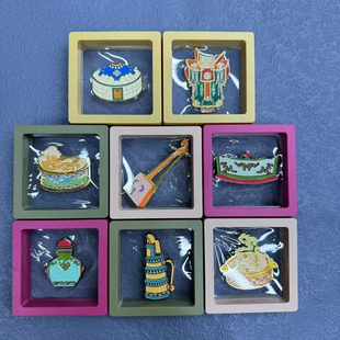 新款蒙古族特色文创冰箱贴民族特色合金胸针旅游纪念品