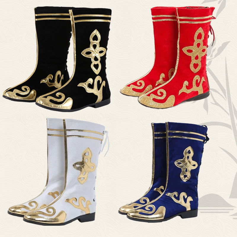 新款中筒橡胶舞台演出男女新疆舞