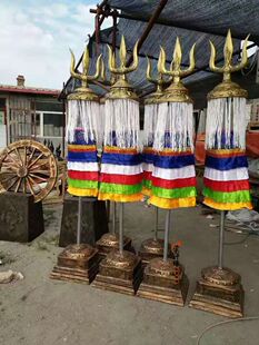 苏勒德 苏鲁锭蒙古战旗 蒙古特色装饰品摆设大型工艺品摆件苏力德