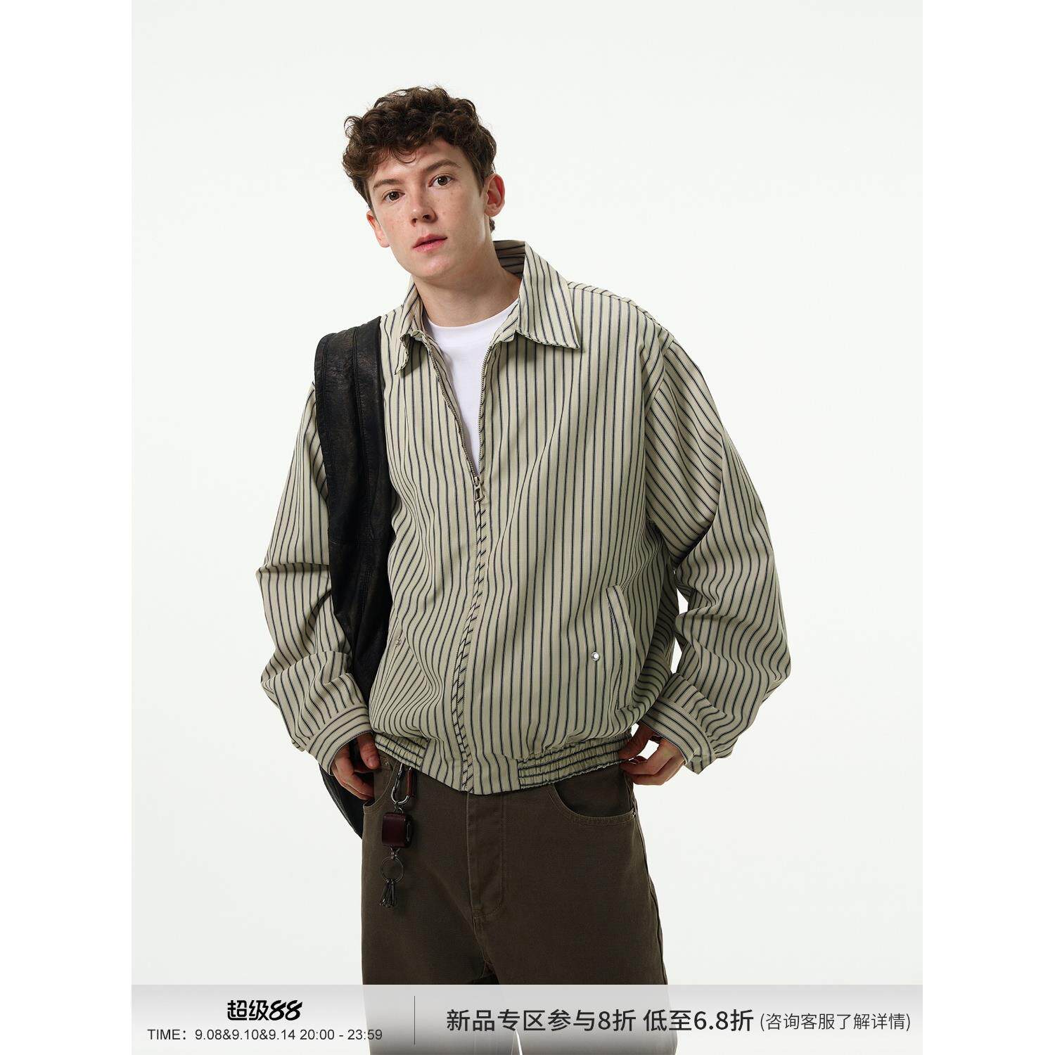 MADWITCH复古vintage设计感拉链衬衫外套男女休闲宽松廓形上衣ins