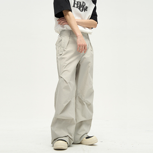 尾郎的店 美式高级感小众裤子男ins潮牌高街设计感休闲宽松长裤潮
