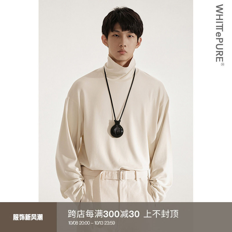 【WHITT EPURE】WP 白川 堆堆领宽松长袖卫衣男士秋冬内搭打底衫
