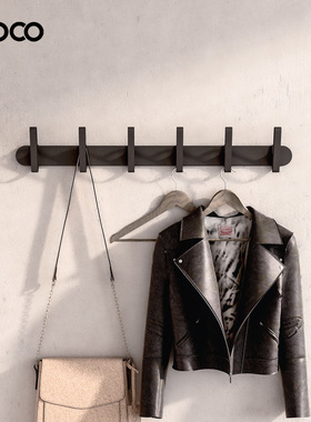 UOCO创意挂衣钩进门挂衣架玄关排钩壁挂衣柜墙壁挂钩免打孔门后钩
