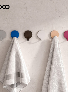 UOCO挂钩免打孔强力粘钩门后浴室厨房墙壁挂钩简约无痕衣服粘钩