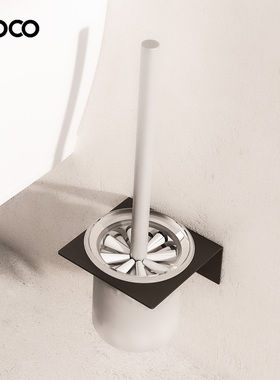 黑色太空铝马桶刷架免打孔厕刷架套装厕所浴室洁厕刷架卫生间清洁