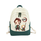 鬼灭之刃动漫周边灶门炭治郎双肩包学生书包男女大容量帆布背包