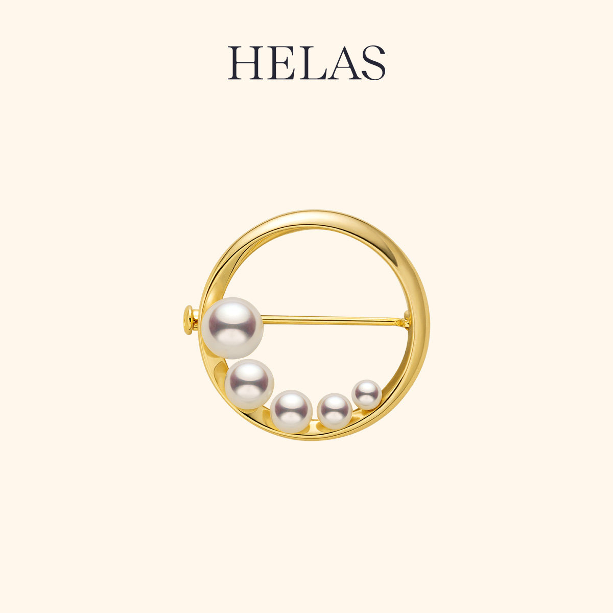 HELAS赫拉淡水珍珠S925银胸针
