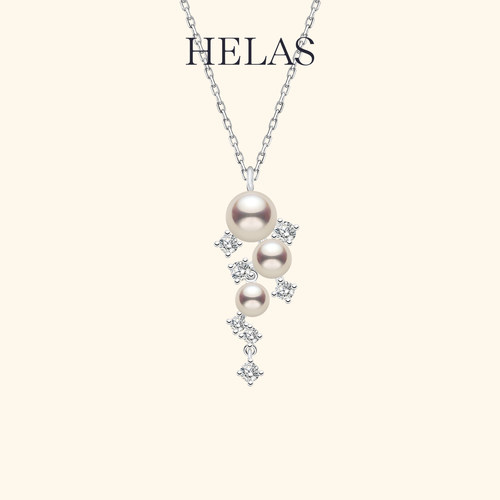 HELAS赫拉淡水珍珠项链14K金吊坠
