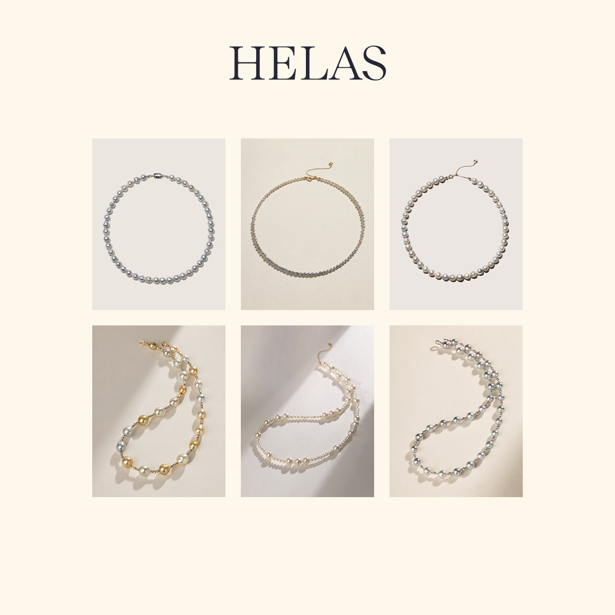【直播间专属秒杀】HELAS赫拉银蓝巴洛克串珠项链18K金小米珠颈链