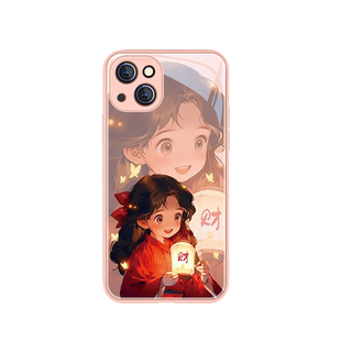 适用iPhone17/14手机壳15Promax发财16苹果13mini情侣12男生女生11pro高级xr秀恩爱8p个性一对xsmax液态玻璃