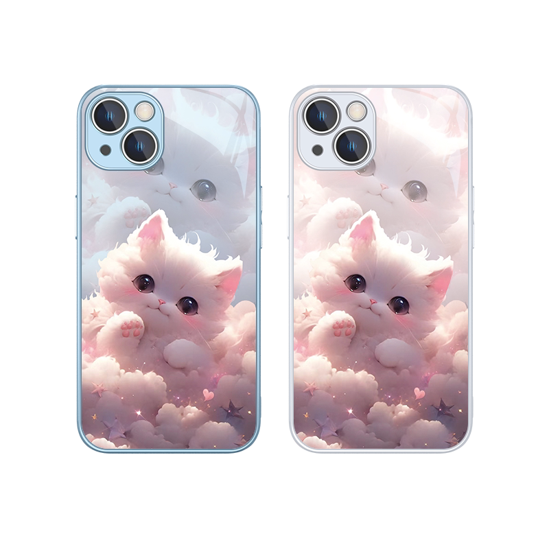云朵适用iPhone17/15pro手机壳苹果16新款苹果14猫咪11可爱12promax卡通13mini女款xsmax