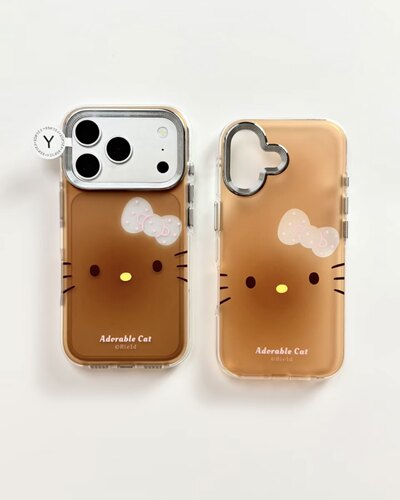 新款复古美拉德Hello kitty手机壳适用iPhone17promax复古木质串珠16promax全包防摔15pro软壳14 13磨砂