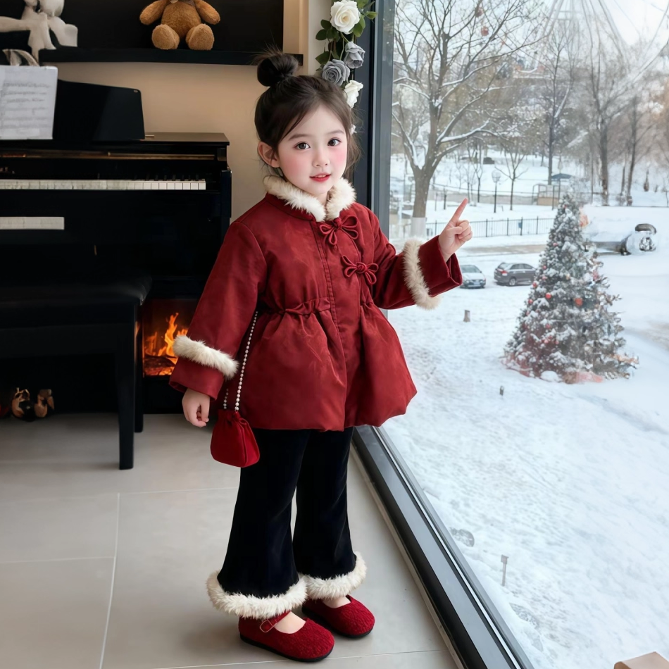 女童冬装2025新款棉服外套冬季加绒加厚小女孩气质棉衣上衣拜年服,童装/婴儿装/亲子装,棉袄/棉服,淘宝优惠券,粉丝福利购,淘宝优惠卷