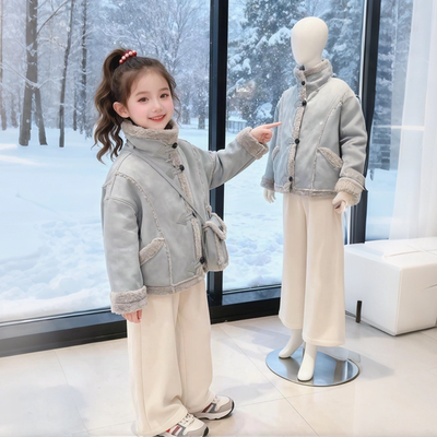 中小童洋气爆款女孩加厚上衣