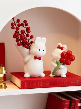 新年红可爱小熊装饰摆件