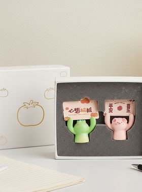 可爱卡通动物桌面摆件礼盒装
