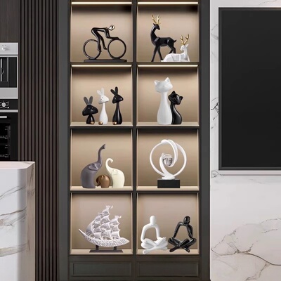 现代简约酒柜摆件轻奢高档客厅电视柜软装饰品家居好物高级感小众