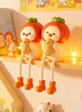 创意可爱小鸡吊脚娃娃桌面摆件