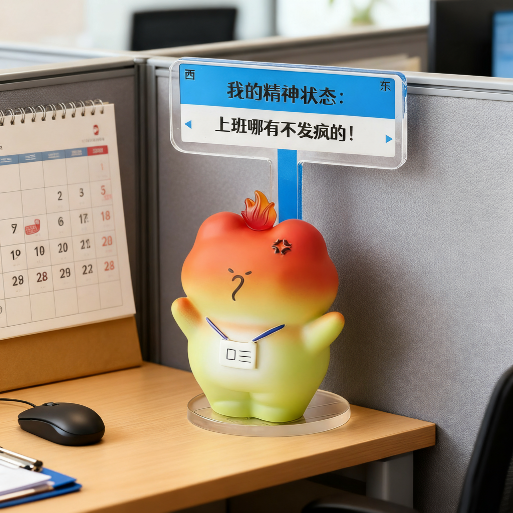 创意卡通毛绒可爱治愈桌面摆件