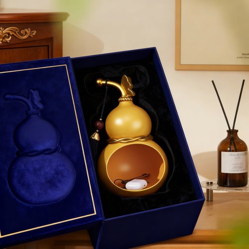 头层牛皮葫芦福禄平安玄学摆件