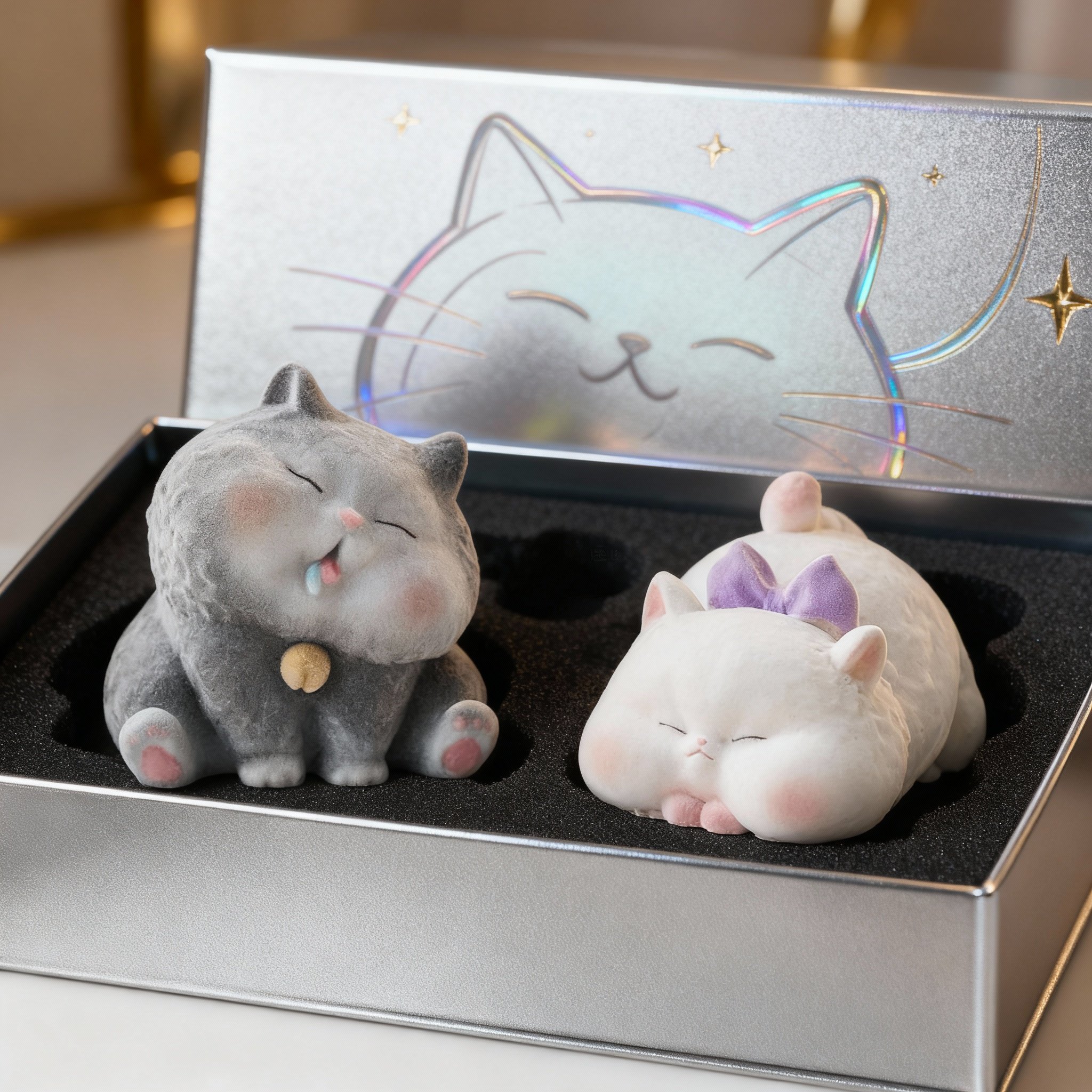 可爱猫咪毛绒摆件礼盒送礼佳品