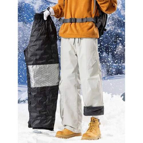 东北哈尔滨羽绒裤外穿雪乡冲锋裤男女防水漠河穿搭长白山防寒装备