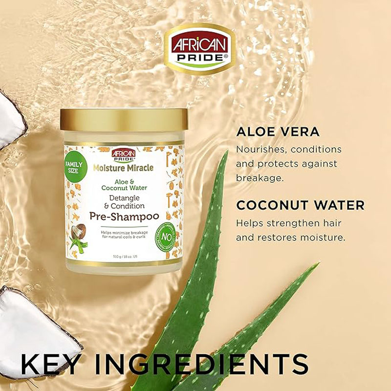 African Pride Moisture Aloe &  Pre-Shampoo
