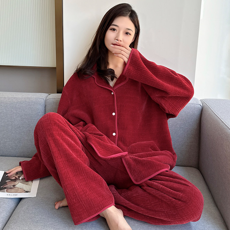 大码红色睡衣结婚200斤女珊瑚绒连帽家居服两件套可外穿胖mm秋冬,女士内衣/男士内衣/家居服,睡衣/家居服套装,淘宝优惠券,粉丝福利购,淘宝优惠卷