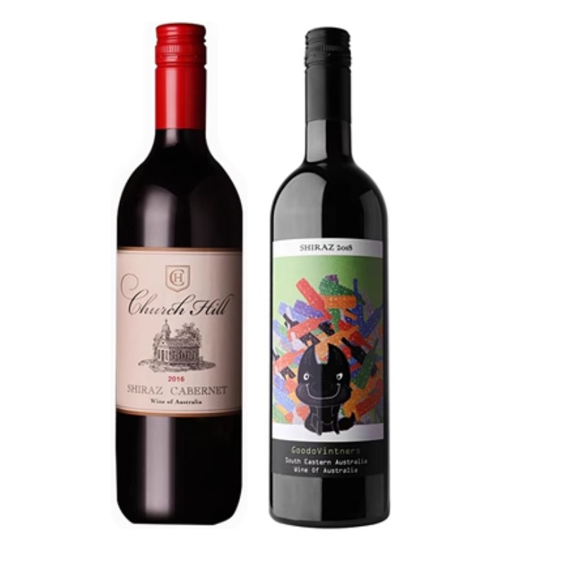 黛物酒馆澳洲原瓶进口干红葡萄酒孤独汪赤霞珠丘吉尔2支组合红酒