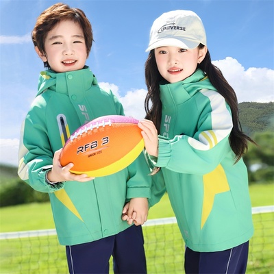 学校指定高档冲锋衣四件套运动服