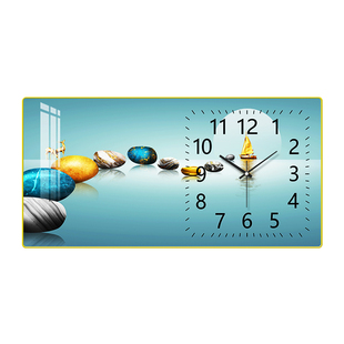 饰画轻奢静音时钟表挂墙 装 2022新款 免打孔钟表挂钟客厅家用时尚