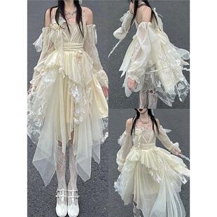 礼服生成色玫瑰飘带lolita连衣裙女jsk洛丽塔洋装重工花嫁公主裙