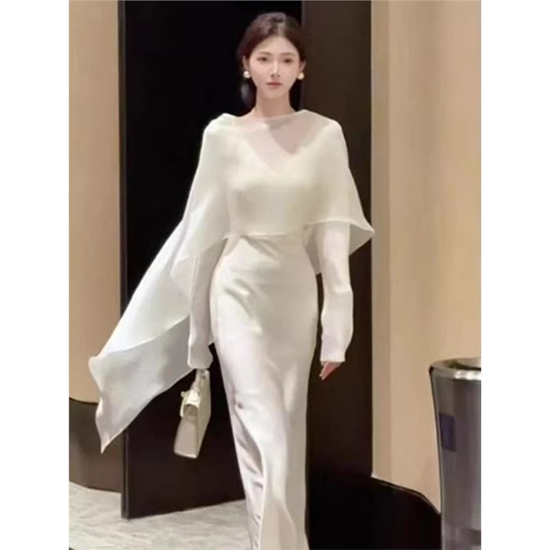 仙气防晒衣女夏季薄纱外穿高级感披肩斗篷外套配长袖连衣裙子罩衫