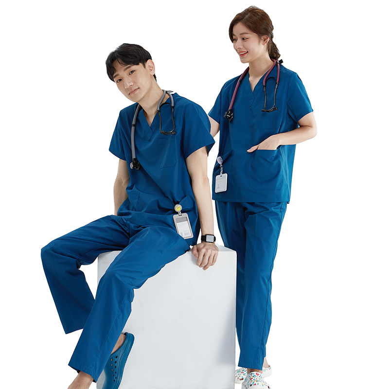 蜜茹曼手術(shù)室洗手衣男女短袖手術(shù)服刷手衣速干彈力口腔醫(yī)生工作服