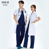 蜜茹曼白大褂女短袖 工作服医生服实验服医学生制服牙科口腔男 夏季