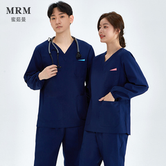 蜜茹曼洗手衣长袖手术服女刷手服手术室工作服秋冬季美容院制服男
