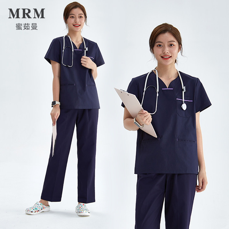 蜜茹曼洗手衣手术室工作服刷手衣女手术服短袖分体套装隔离衣长袖