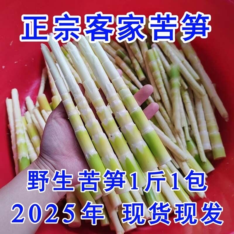 苦笋江西特产赣州客家广东梅州揭西大洋新鲜野生苦竹笋清水去壳图片
