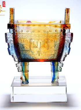 琉璃摆件招财开业礼品鼎成千秋