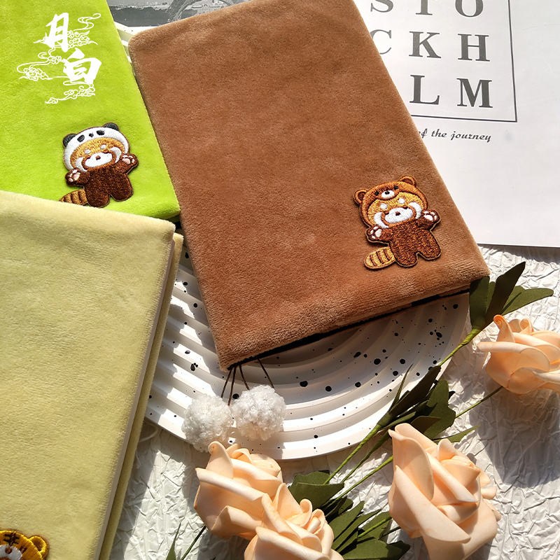 手账本小熊猫书衣刺绣手帐本书皮