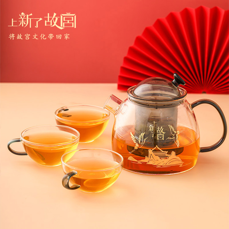 上新了故宫玻璃泡茶壶