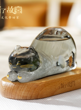 上新了故宫御猫天气瓶预报风暴瓶摆件小夜灯文创朋友女友生日礼物