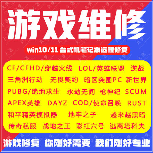 电脑机器LOL英雄联盟PUBG三角洲环境SCUM无畏契约VAL5E逆战RUST码