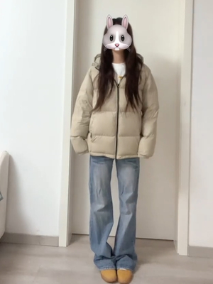 高级感羽绒棉服女冬季2025新款小个子棉衣夹棉外套加厚保暖面包服