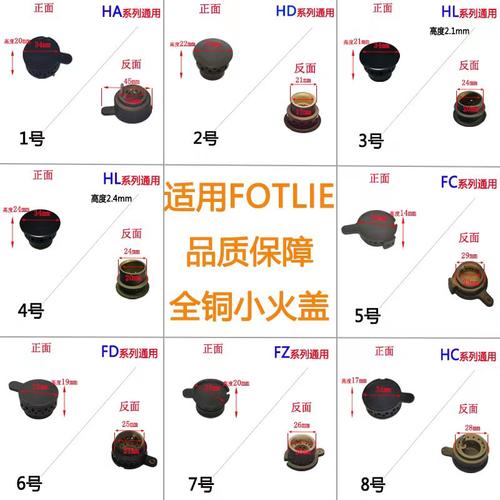 适用方太燃气灶配件HL19全铜芯HD1B火盖HA1B分火器FC1B炉芯铜帽头