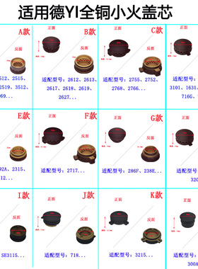 适用德意燃气灶2513 2627 2768 3101 2632 3115 760A小火盖铜芯帽