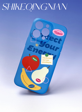 水果達人 iphone15手机壳2024新款夏天爆款趣味12xs适用苹果14promax蓝色网红超火13小众高级感11p可爱插画
