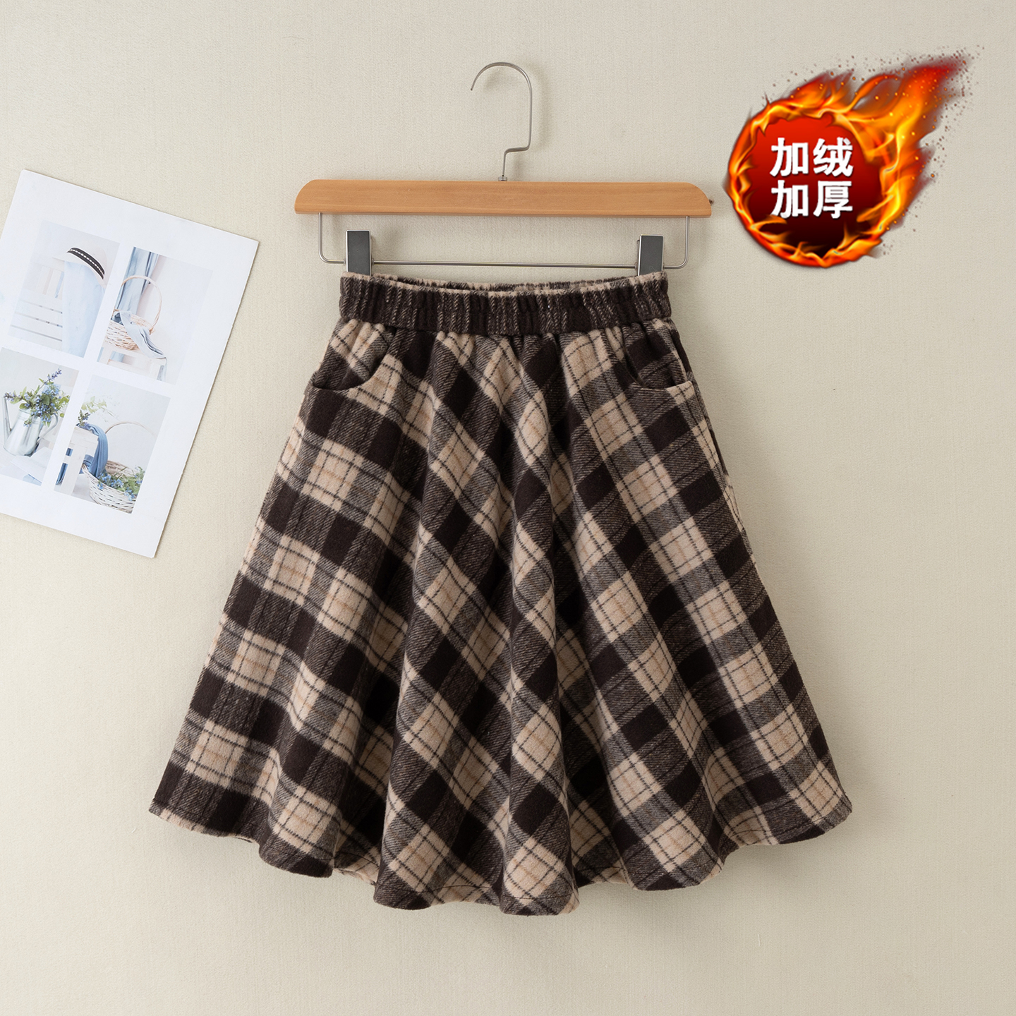 2025新款女童毛呢半身裙