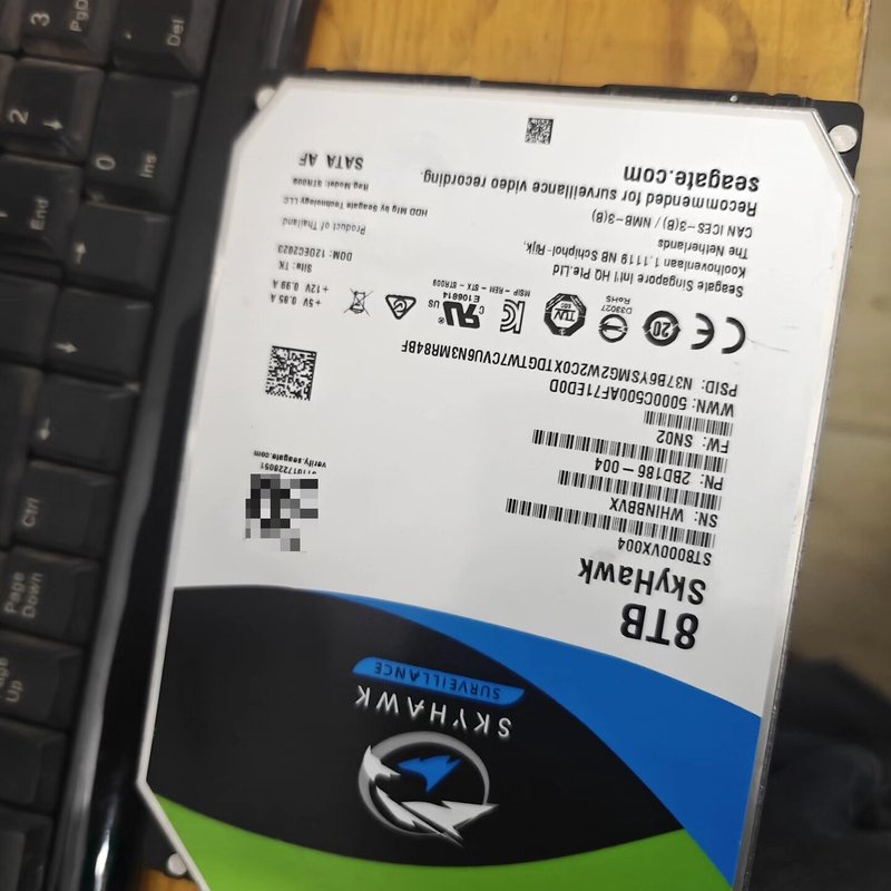 议价-可维修5项有警告,无坏道希捷SkyHawk 8TB监控硬盘,型号