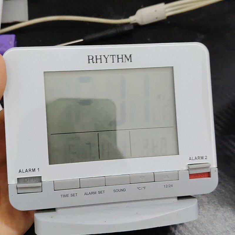 议价-可维修丽声RHYTHM电子闹钟,型号L075,灰色款。成色如图